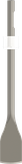 Burin plat Bosch PRO HEX 19-4C avec bord de 60 mm.
