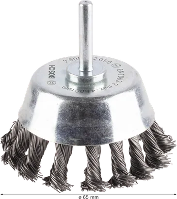 Brosse coupe métallique lourde Bosch PRO tige droite 65 mm.