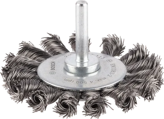 Meule à fil métallique Bosch PRO Metal à tige droite 75 mm.