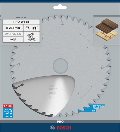 Lame de scie circulaire Bosch PRO Wood 254 mm.