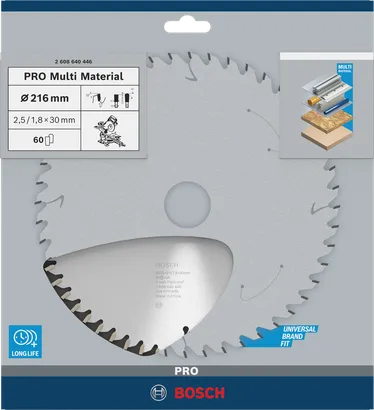 Lame de scie circulaire Bosch PRO Multi Material 216 mm.