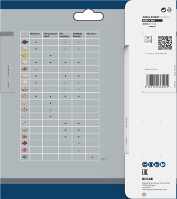 Lame de scie circulaire Bosch PRO Wood 165 × 1,7 × 20 mm T12 emballage.