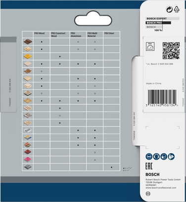 Lame de scie circulaire sans fil Bosch PRO Wood 85 x 1,1 x 15 mm.