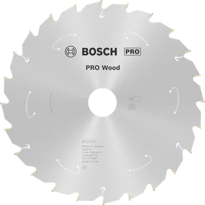 Lame de scie circulaire sans fil Bosch PRO Wood, 216 mm 24T.