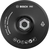 Plaque de support Bosch PRO 115 mm à fixation auto-agrippante souple.