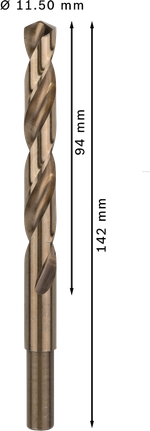 Foret hélicoïdal Bosch PRO HSS-Co 11,5 mm pour métal.