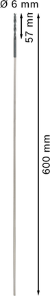 Foret d'installation Bosch PRO Wood HSS 6x600 mm.