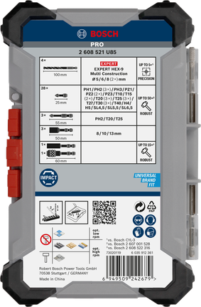 Coffret mixte Bosch PRO Impact 40 pièces.