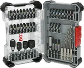 Coffret Bosch PRO Impact Wood 40 pièces avec embouts assortis.