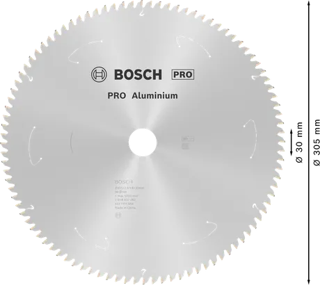 Lame de scie circulaire Bosch PRO Aluminium 305 mm pour scies sans fil.
