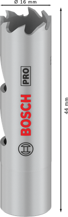 Scie cloche multi-matériaux Bosch PRO 16 mm filetée.