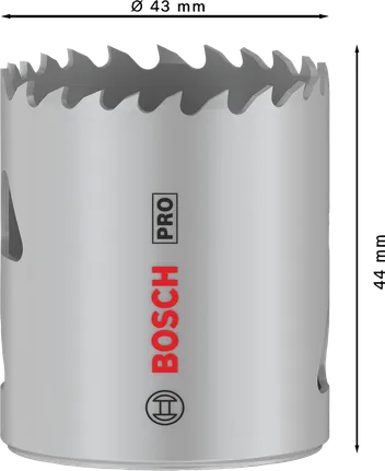 Scie cloche multi-matériaux Bosch PRO 43 mm filetée.