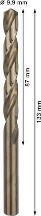 Foret hélicoïdal Bosch PRO HSS-Co 9,9 mm pour métal.