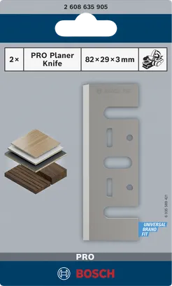 Lame de rabot Bosch PRO 82 × 29 × 3 mm.