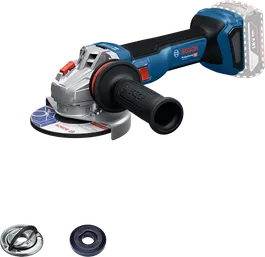 Meuleuse d'angle sans fil Bosch GWS 18V-11 avec accessoires.