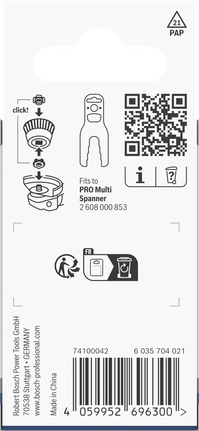 Emballage de l'adaptateur Bosch PRO X-Lock M14.