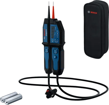 Testeur de tension Bosch GVT 1000 avec étui et piles.