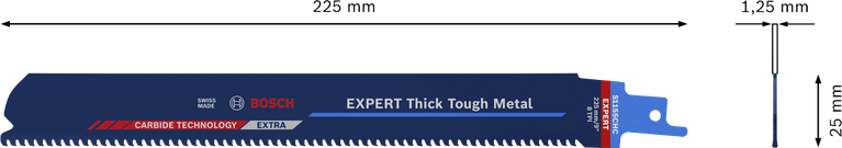 Lame de scie Bosch EXPERT Thick Tough Metal S1155CHC, 225 mm.