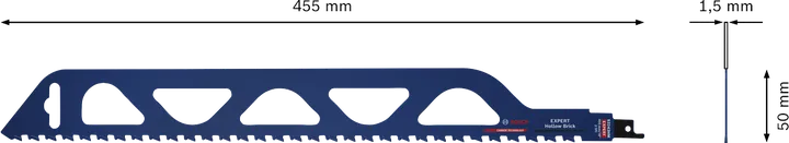 Lame de scie alternative Bosch EXPERT Hollow Brick S 2243 HM.