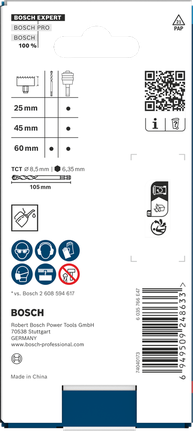 Foret pilote Bosch EXPERT Power Change Plus 8,5 × 60 × 105 mm, 2 pièces.