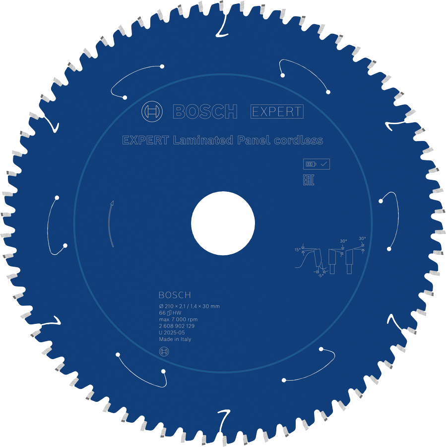Lame de scie circulaire sans fil Bosch EXPERT Laminated Panel 210 mm.