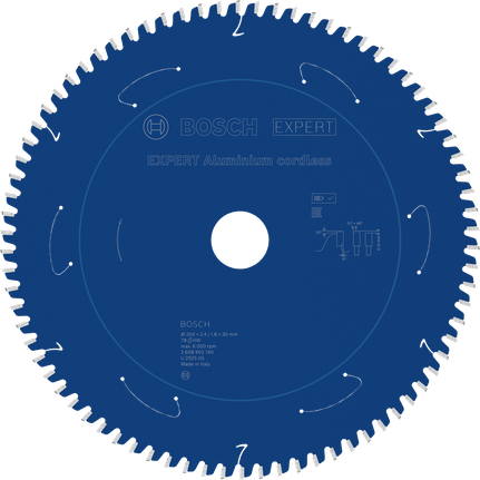 Lame de scie circulaire sans fil Bosch EXPERT Aluminium, 78 dents.