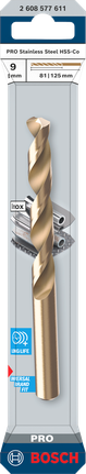 Foret hélicoïdal Bosch HSS-Co 9 mm.