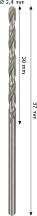 Foret hélicoïdal Bosch PRO Metal HSS-G 2,4 mm.