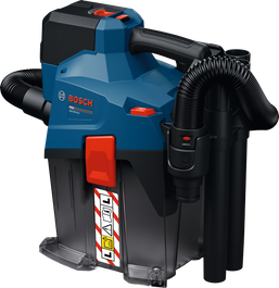 Aspirateur de poussière sans fil Bosch GAS18V-6LS avec tuyau.