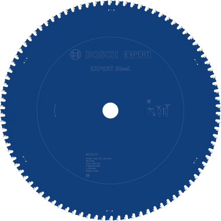 Lame de scie circulaire Bosch EXPERT Steel 355 mm T90 pour la coupe du métal.
