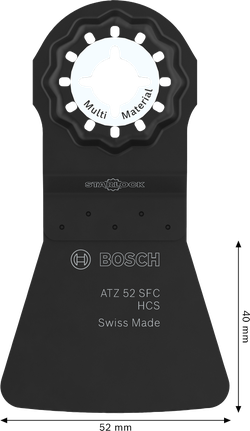 Lame de coupe multi-matériaux Bosch ATZ 52 SFC, 52x40mm.