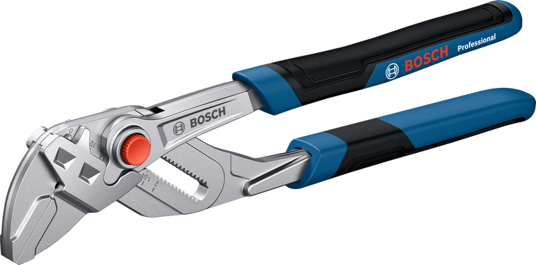 Pince-clé sanitaire Bosch 250 mm avec manche ergonomique.