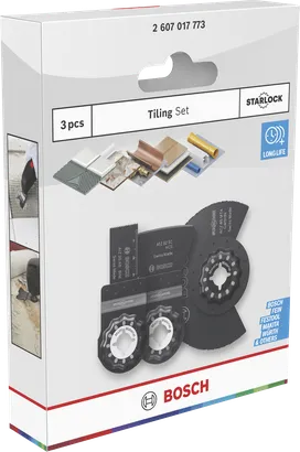 Jeu de lames de carrelage Bosch 3 pièces.