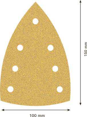 Feuille de papier abrasif Bosch EXPERT C470 100x150mm, 7 trous.