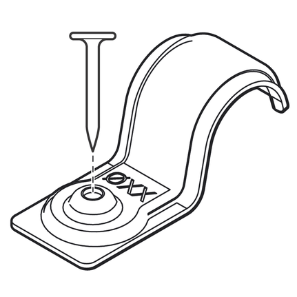 Clou pour serre-câble.