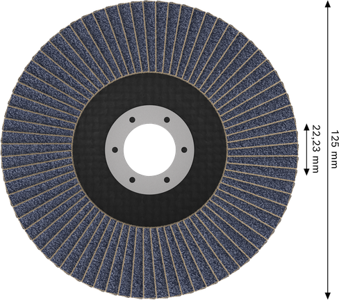 Disque à lamelles Bosch X451 125 mm G60 pour le meulage des métaux.