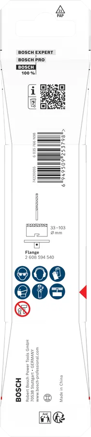 Foret de centrage pour briques et carrelage tendre