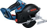 Scie circulaire à métaux Bosch GKM 18V-50, poignée ergonomique.