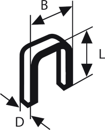 Schéma de l'agrafeuse à couronne étroite Bosch PRO NC18 TK40 15G.