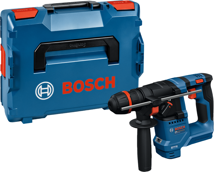 Perforateur à percussion Bosch GBH 18V-18 avec mallette de transport.