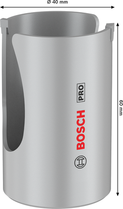 Scie cloche filetée Bosch PRO pour matériaux de construction 40 mm.