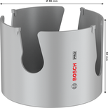 Scie cloche filetée Bosch PRO pour matériaux de construction 86 mm.