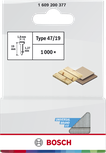 Clous Bosch Type 47/19 de 19 mm pour travaux sur bois et panneaux.