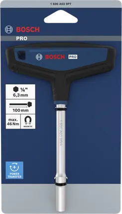 Tournevis Bosch PRO à poignée en T avec tige magnétique de 100 mm.