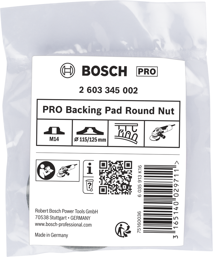 Écrou de serrage pour plateau de ponçage PRO