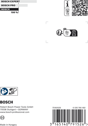 Plateau de ponçage Bosch 93 x 183 mm pour ponceuses professionnelles.