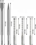 Jeu de burins et forets Bosch SDS plus-3C, 5 pièces.