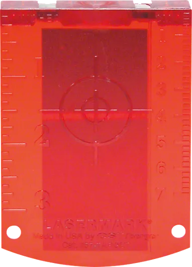 Cible laser rouge Bosch pour des tâches d'alignement précises.