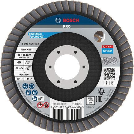 Disque à lamelles Bosch PRO X571 incliné 115 mm G40.