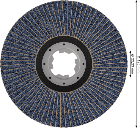 Disque à lamelles Bosch PRO X571 incliné 125 mm G80 X-Lock.